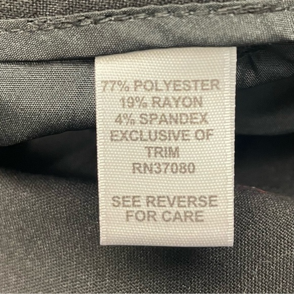 Cato Contemporary High Rise Straight Leg Pants Slacks Black Size 12 - Picture 6 of 6